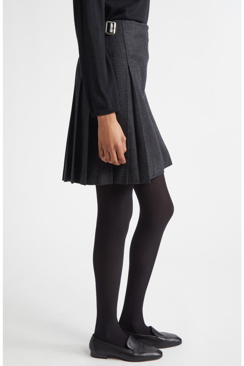 x Le Kilt Glen Plaid Wool & Cashmere Kilt Skirt, Alternate, color, CHARCOAL / GREY SHADOW CHECK