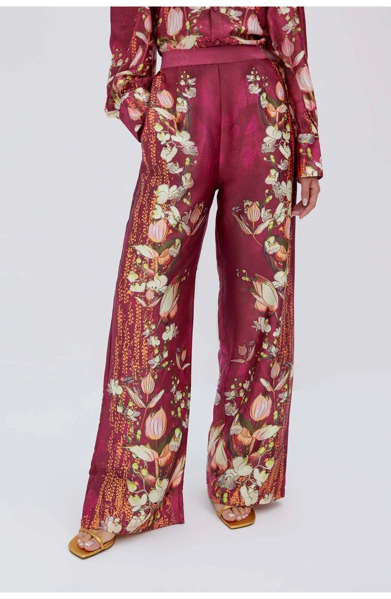 RAISHMA Lauren Burgundy Trousers, Main, color, Burgundy
