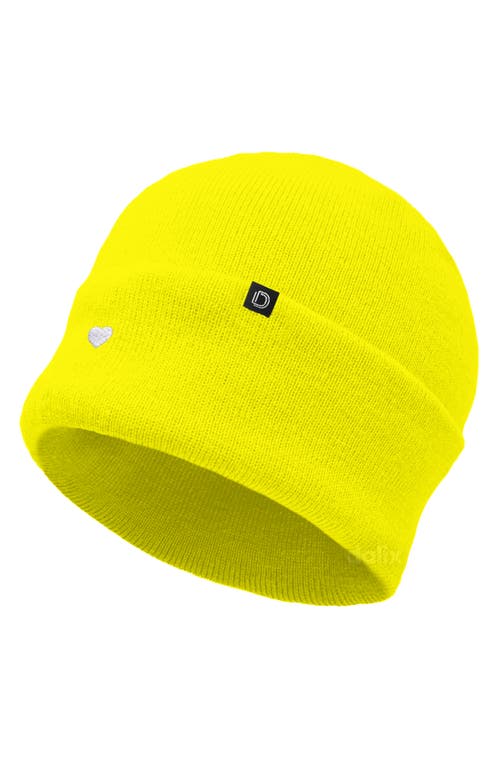 Dalix Lil Heart Beanie Cap In Yellow