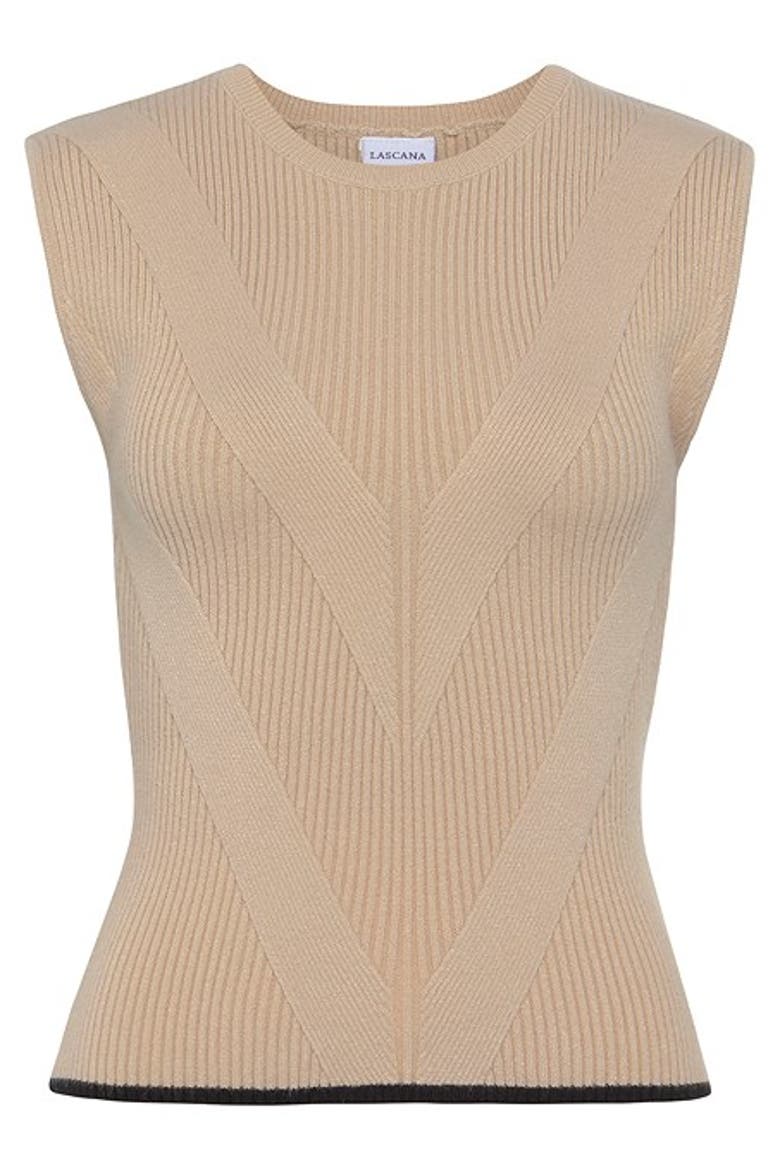 Women's Knit Pattern Sweater Vest, Alternate, color, Beige