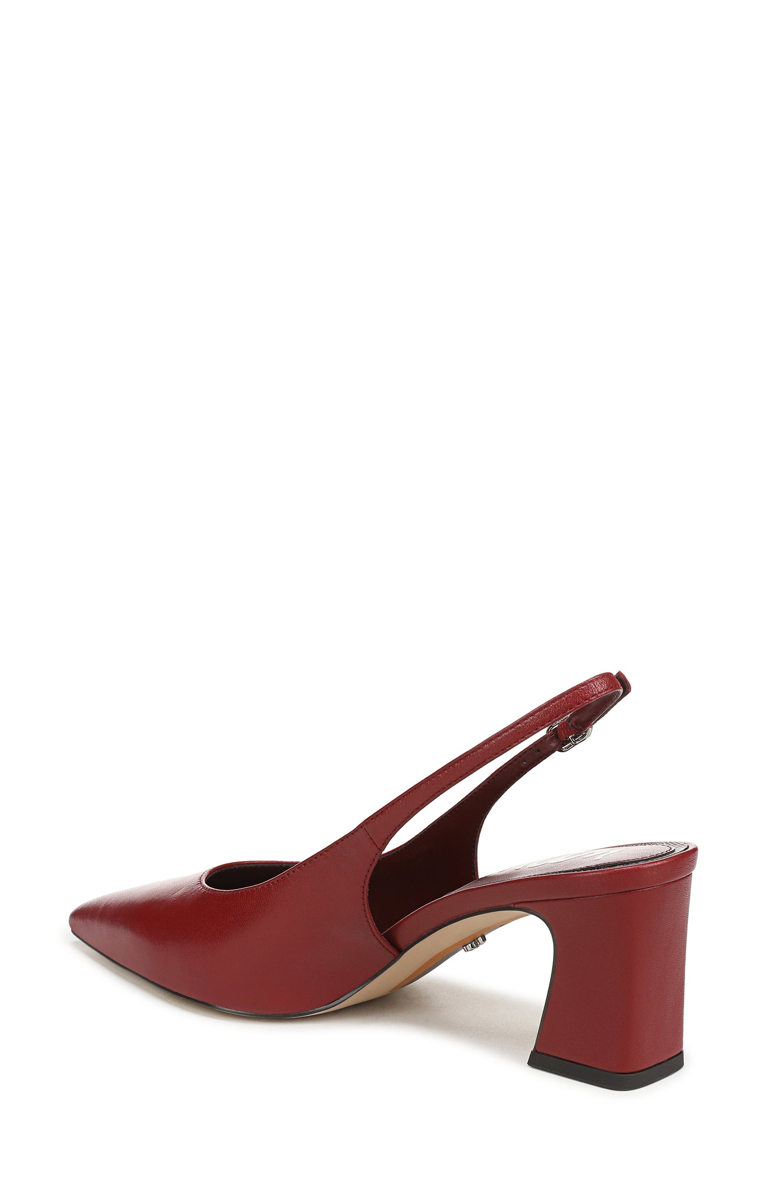 Winfred Pointed Toe Slingback Sandal, Alternate, color, DEEP SCARLET