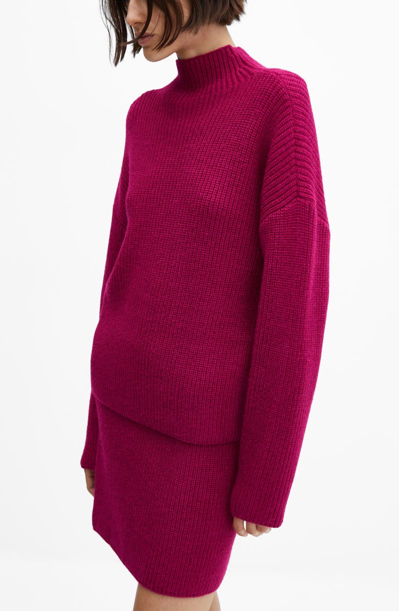 MANGO Knit Miniskirt, Alternate, color, 