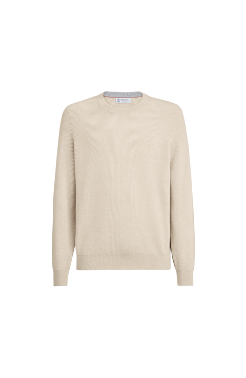 Cashmere English rib sweater