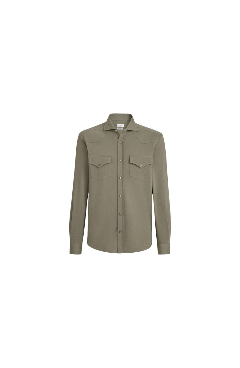 Brunello Cucinelli Piqué shirt, Main, color, Military