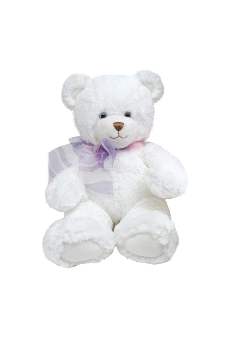 White Teddy Bear Dena 10 Inch, Ages 3+, Main, color, White