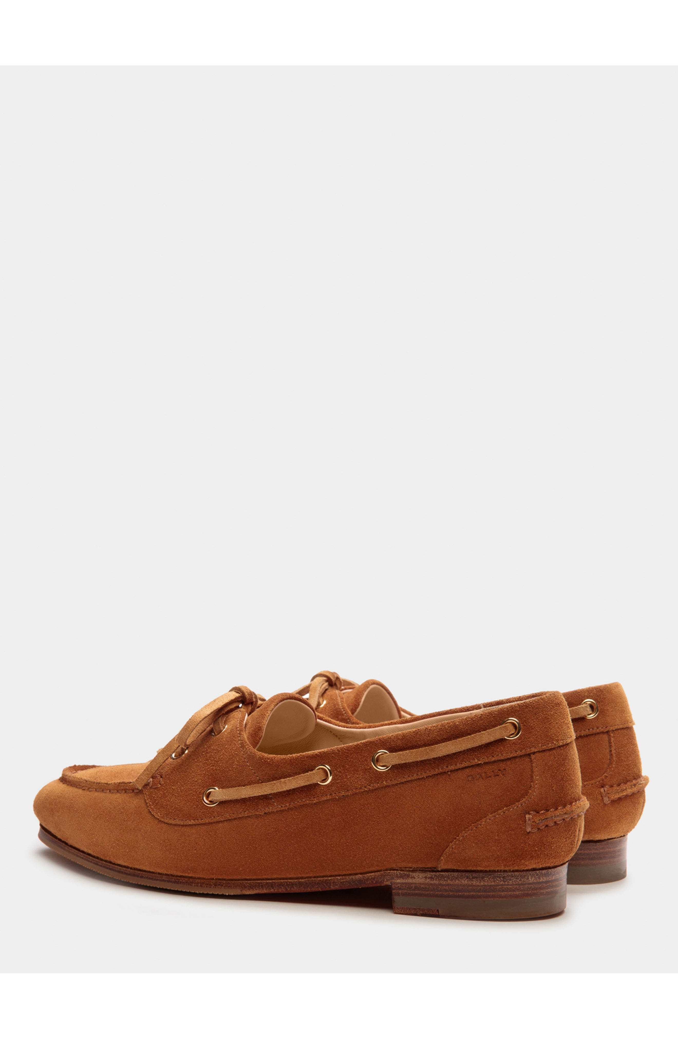 Bally Plume Moccasin in Suede, Alternate, color, Deserto 22