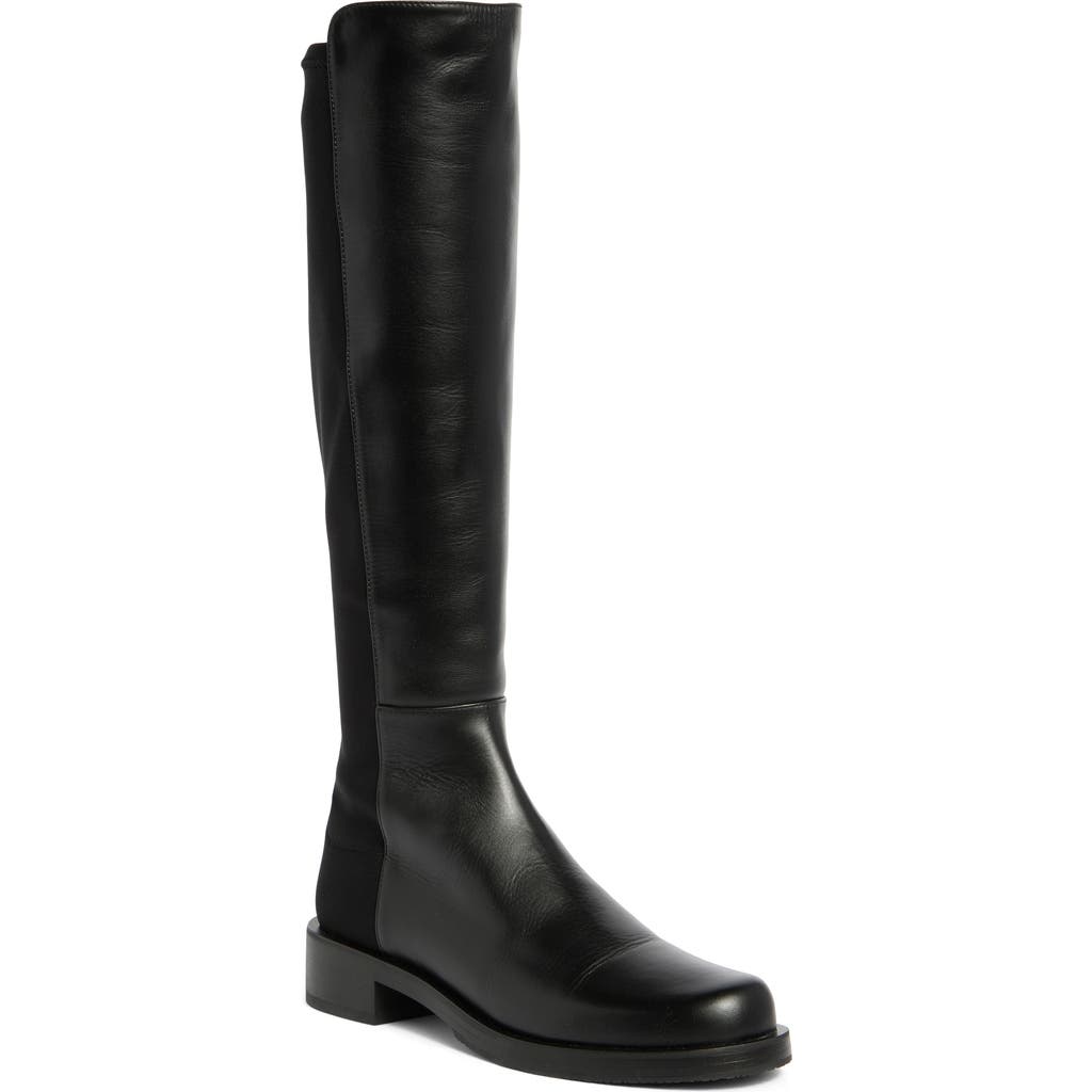 Stuart Weitzman Half & Half Knee High Boot In Black