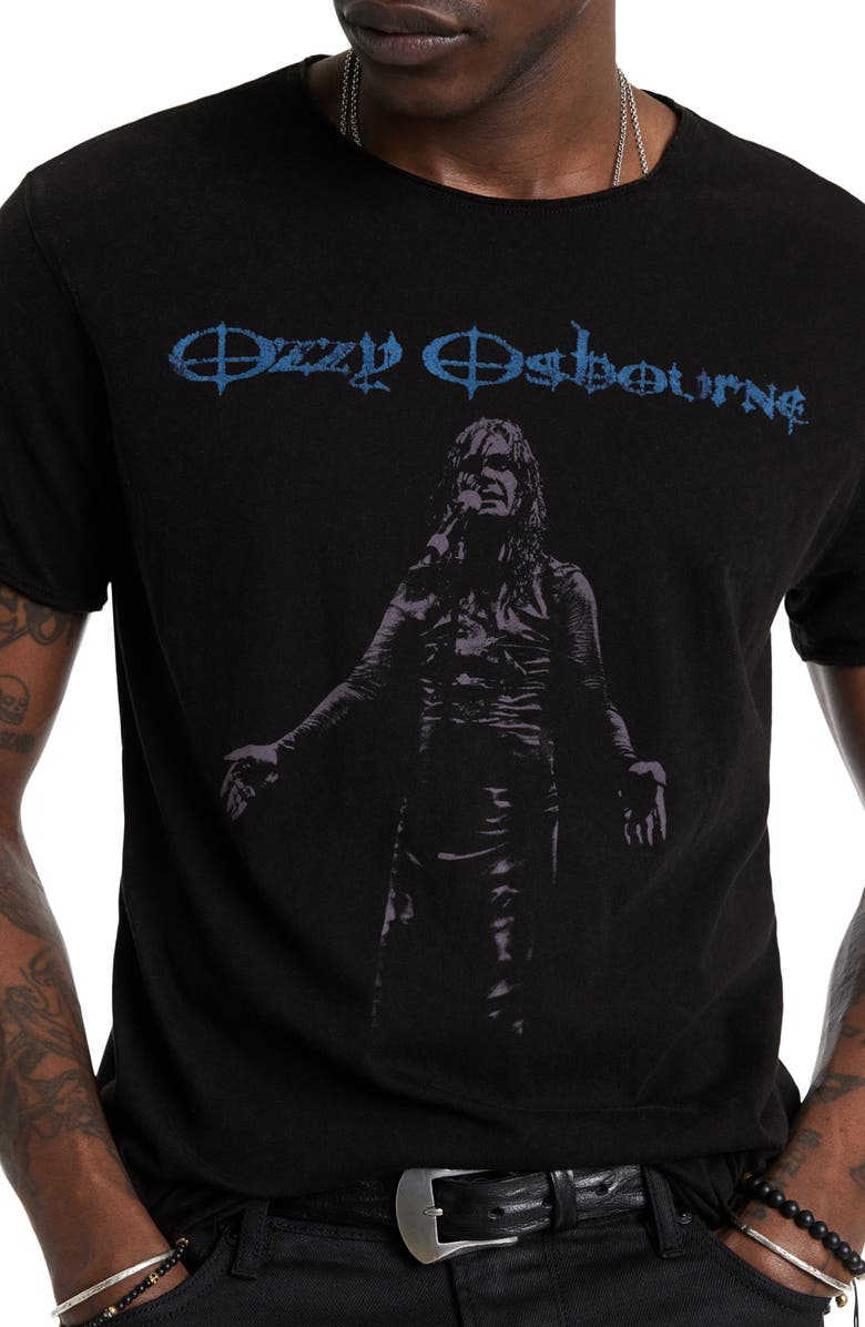 John Varvatos Ozzy Raw Edge Graphic T-Shirt, Alternate, color, 