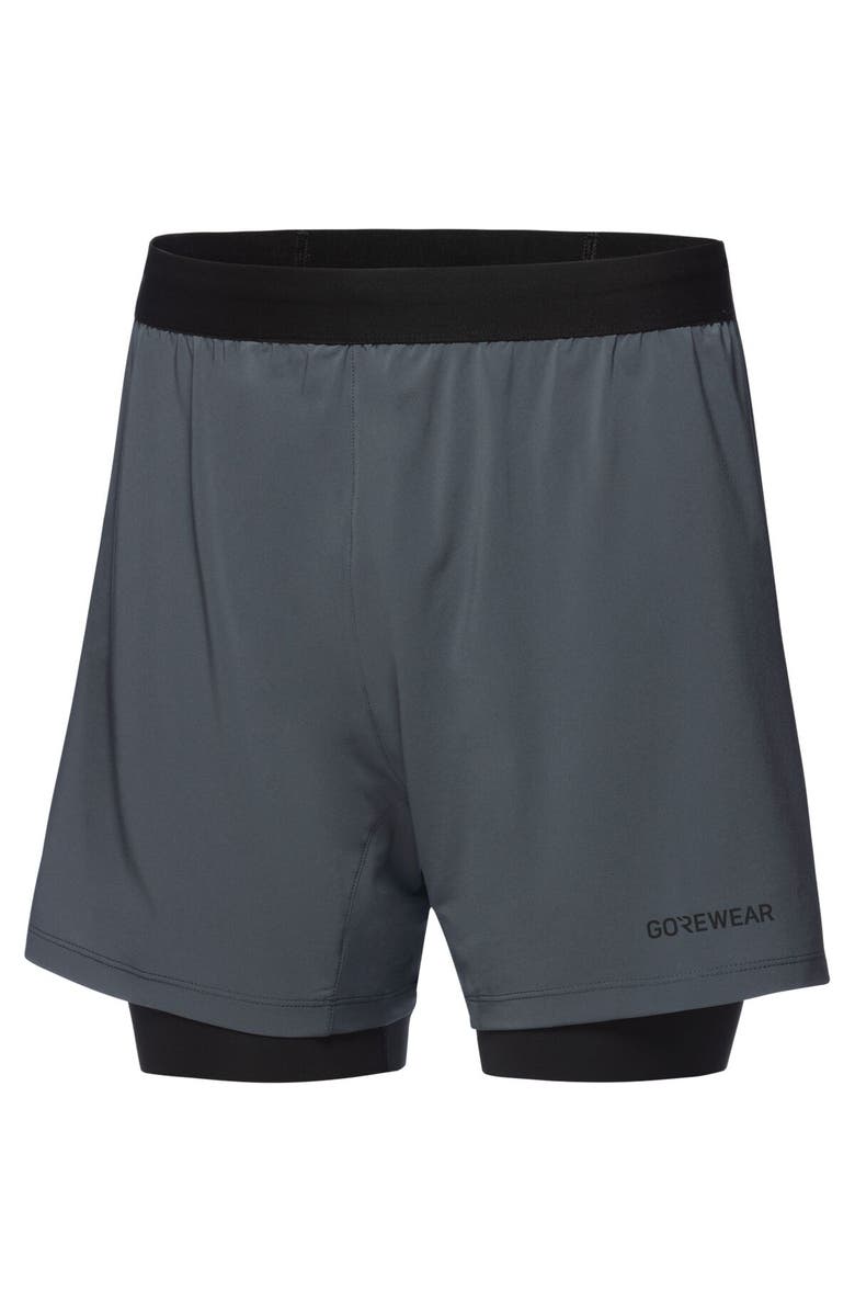 GOREWEAR Concurve 5In 2In1 Short - Men's, Alternate, color, Lab Graphite/Black
