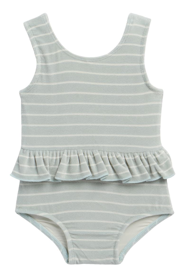 Skirted One-Piece Swimsuit, Main, color, SEAFOAM