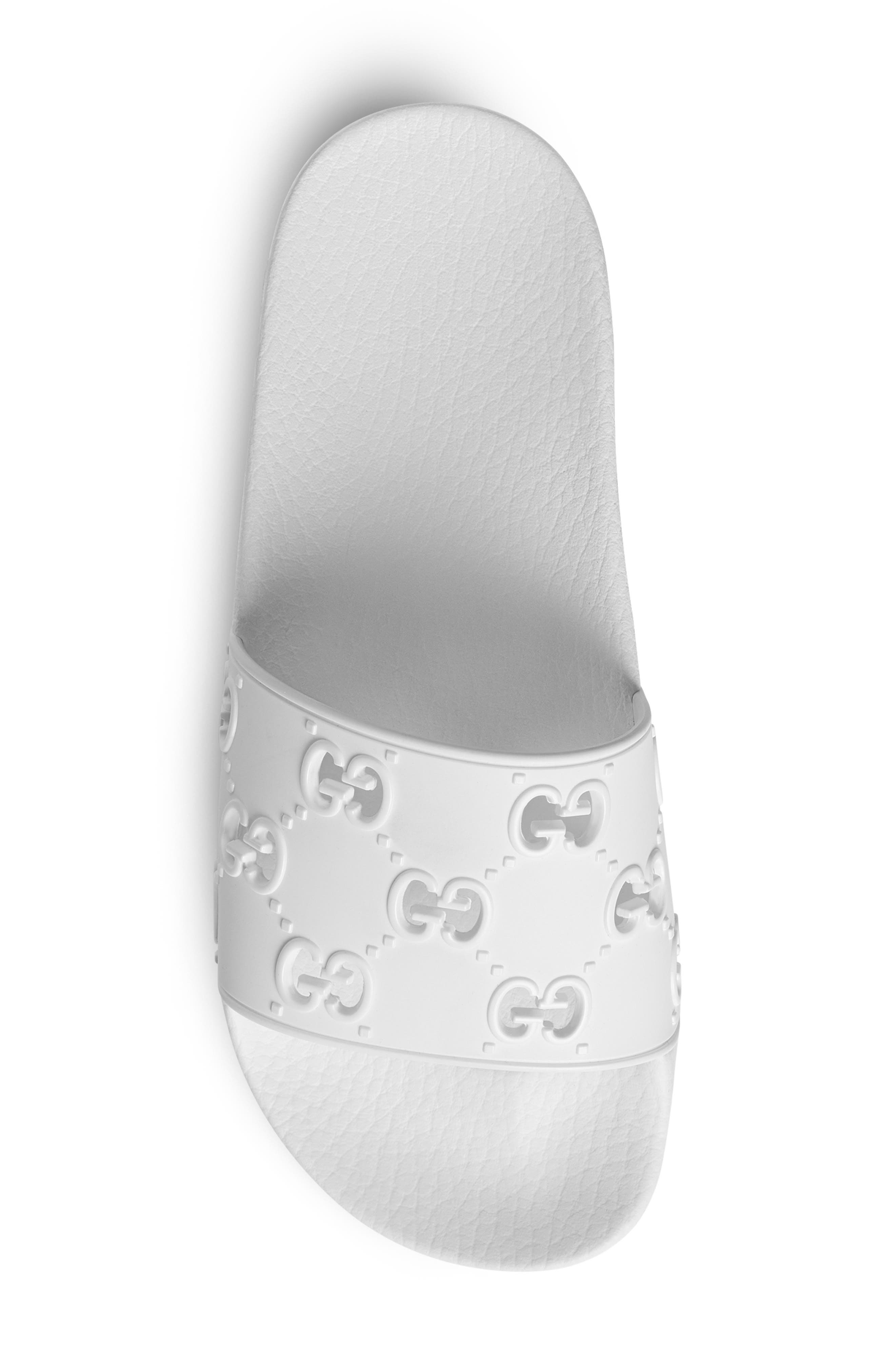 Pursuit GG Logo Slide Sandal, Alternate, color, GREAT WHITE