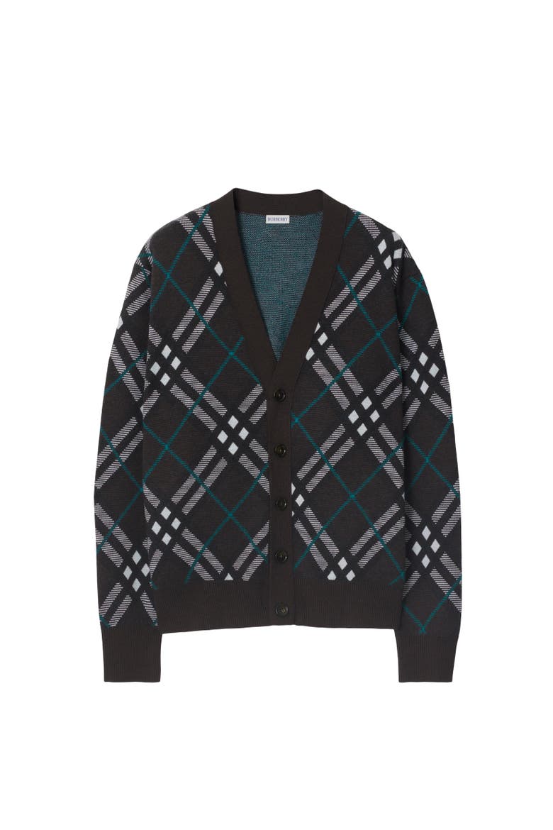 Check Wool Mohair Blend Cardigan, Alternate, color, Snug