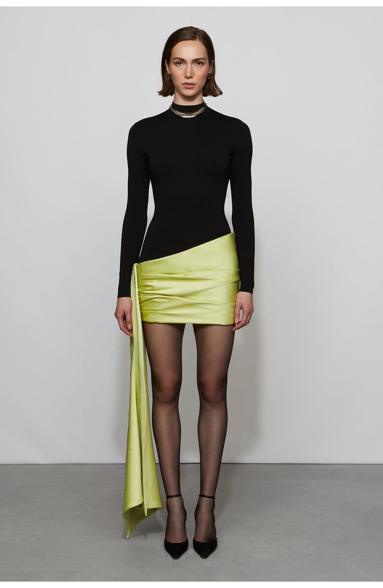 Et Ochs Simone Knit Combo Dress, Main, color, Black/Celery