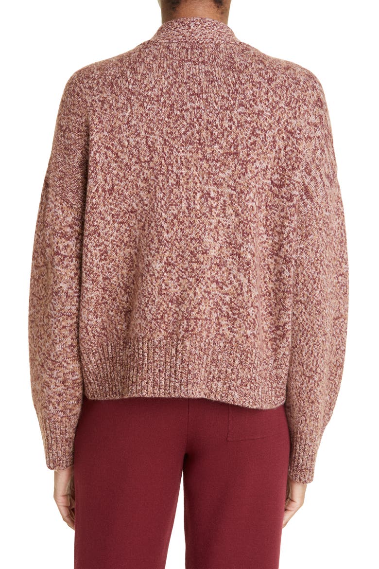 Marled Oversize Cardigan, Alternate, color, POMEGRANATE
