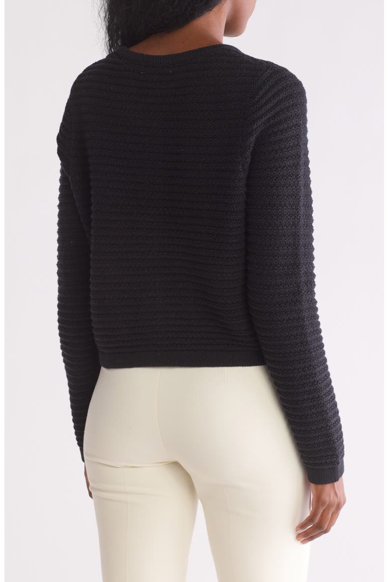 Buttoned Cardigan Sweater, Alternate, color, BLACK