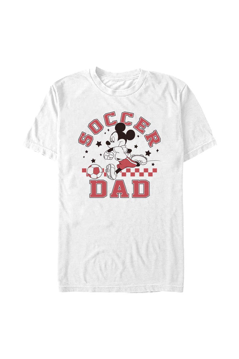 Men's Mickey & Friends Soccer Dad Ball  Graphic T-Shirt, Main, color, White