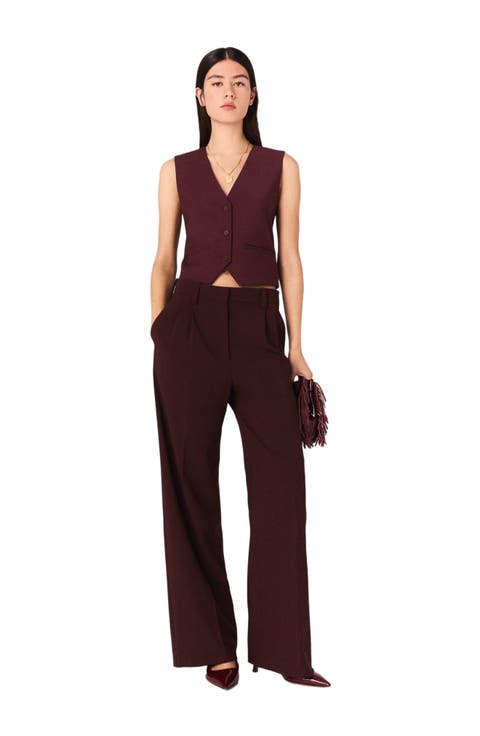 Tailored high-waisted suit trousers