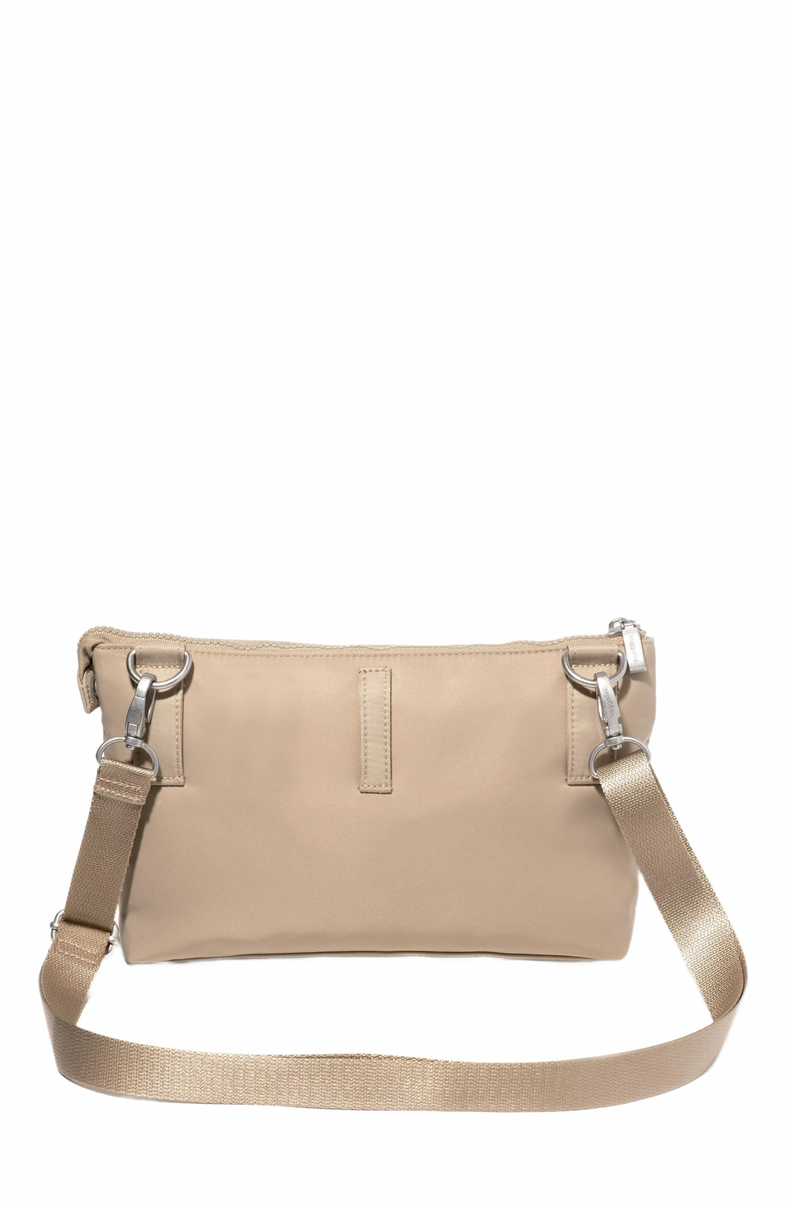 BAGGALLINI Pocket Belt Bag Convertible Crossbody Waist Pack, Alternate, color, Taupe Twill
