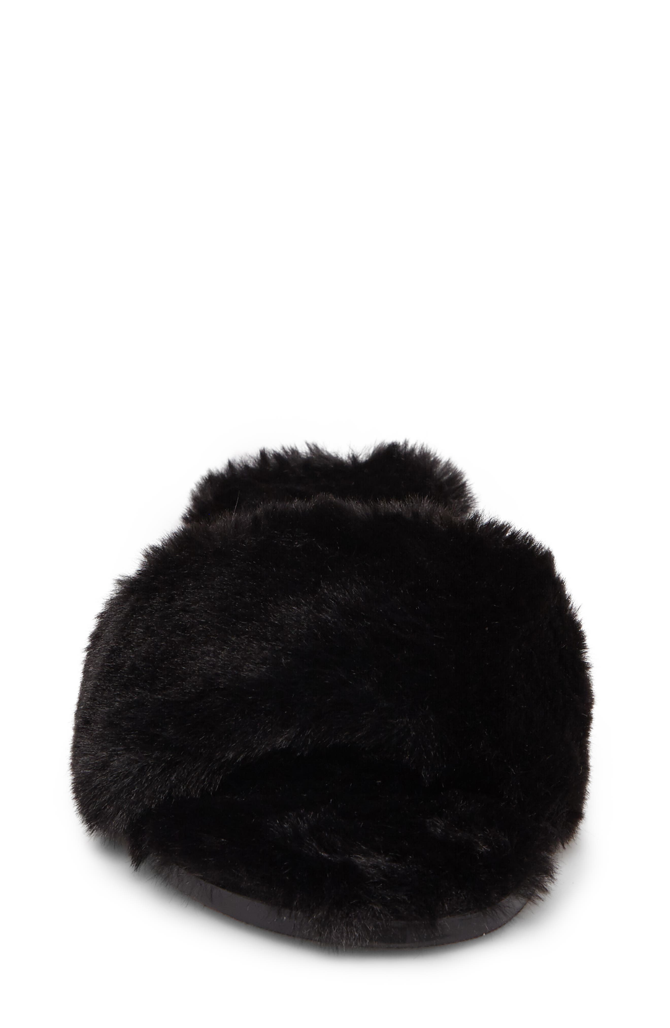 Chinese Laundry Mulholland Faux Fur Slide Sandal, Alternate, color, Black