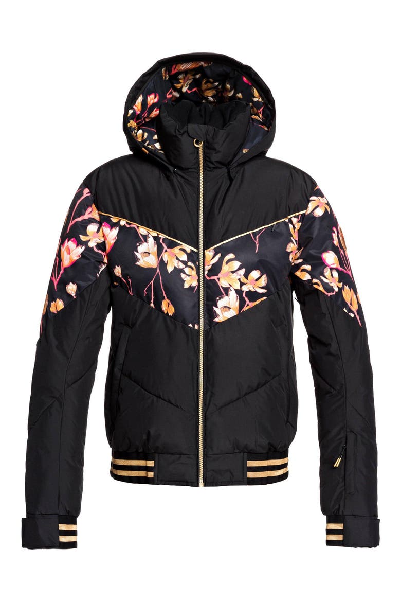 Torah Bright Summit Hooded Snow Jacket, Alternate, color, TRUE BLACK MAGNOLIA