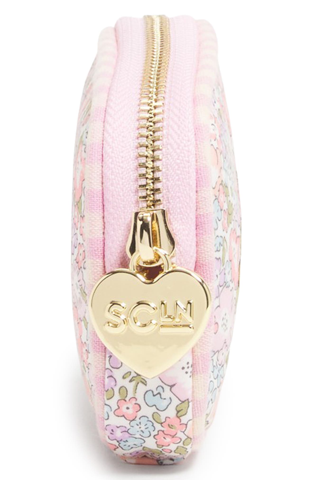 Stoney Clover Lane x Liberty Micro Floral Embroidered Cotton Pouch, Alternate, color, Michelle