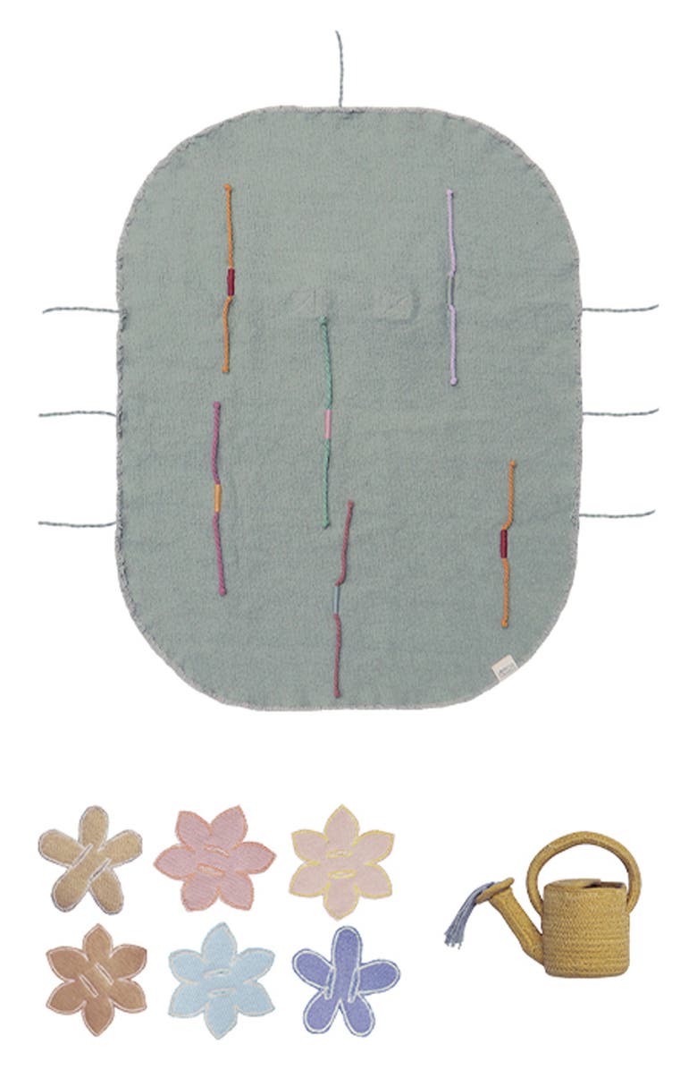 Lorena Canals Flower Garden Canvas Playset, Main, color, Blue