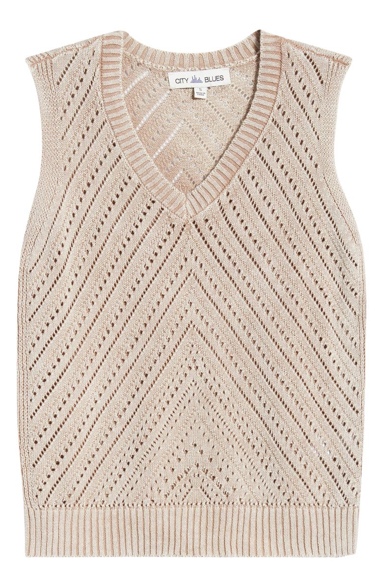 CITY BLUES Open Stitch Sweater Vest, Alternate, color, 