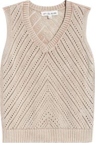 CITY BLUES Open Stitch Sweater Vest