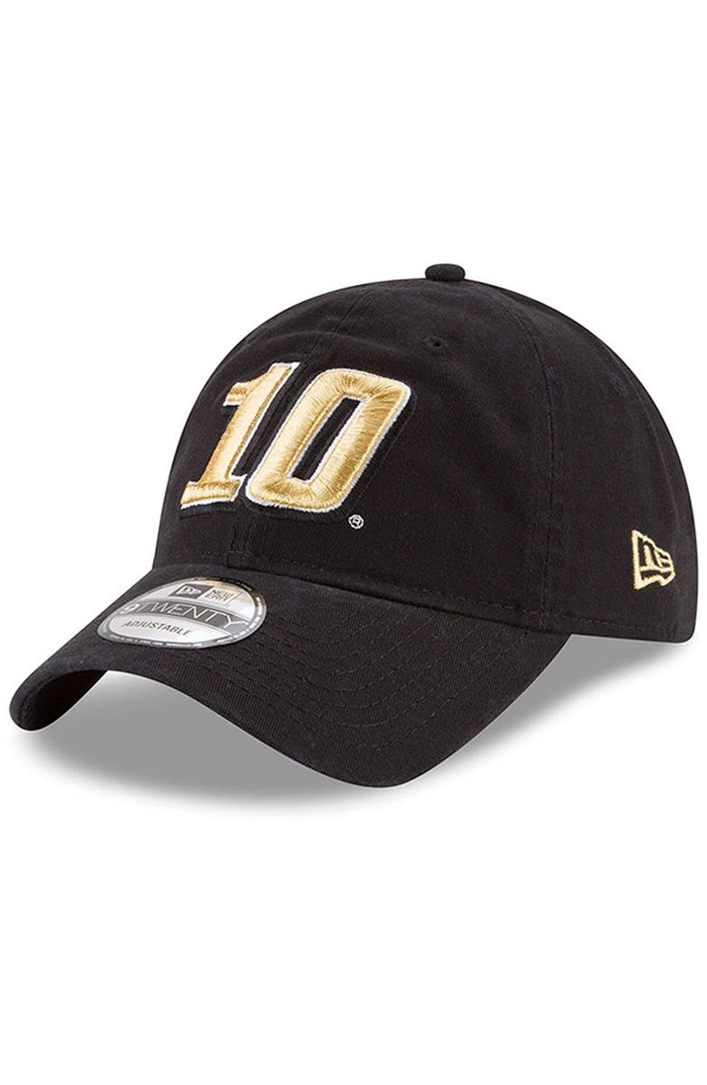 New Era Men's New Era Black Aric Almirola Enzyme Washed 9TWENTY Adjustable Hat, Main, color, Black