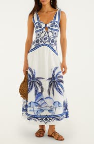 FARM Rio Wonderful City Tropical Print Maxi Dress