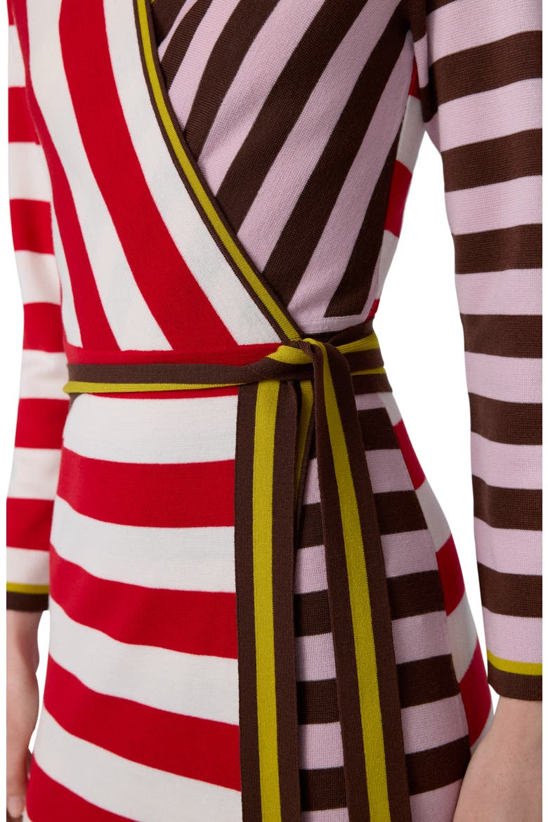 Penelope Wrap Dress, Alternate, color, RED BROWN