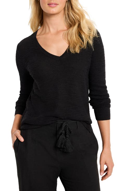 Breezy Textures Cotton Blend Sweater