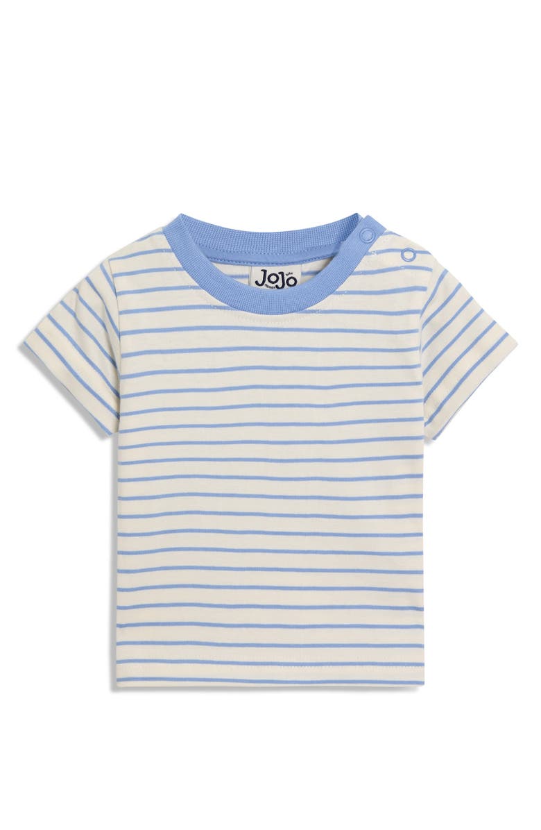 JOJO MAMAN BEBE Boat Appliqué Overalls & T-Shirt Set, Alternate, color, Blue