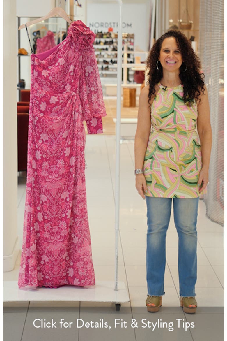 Print One-Shoulder Gown video