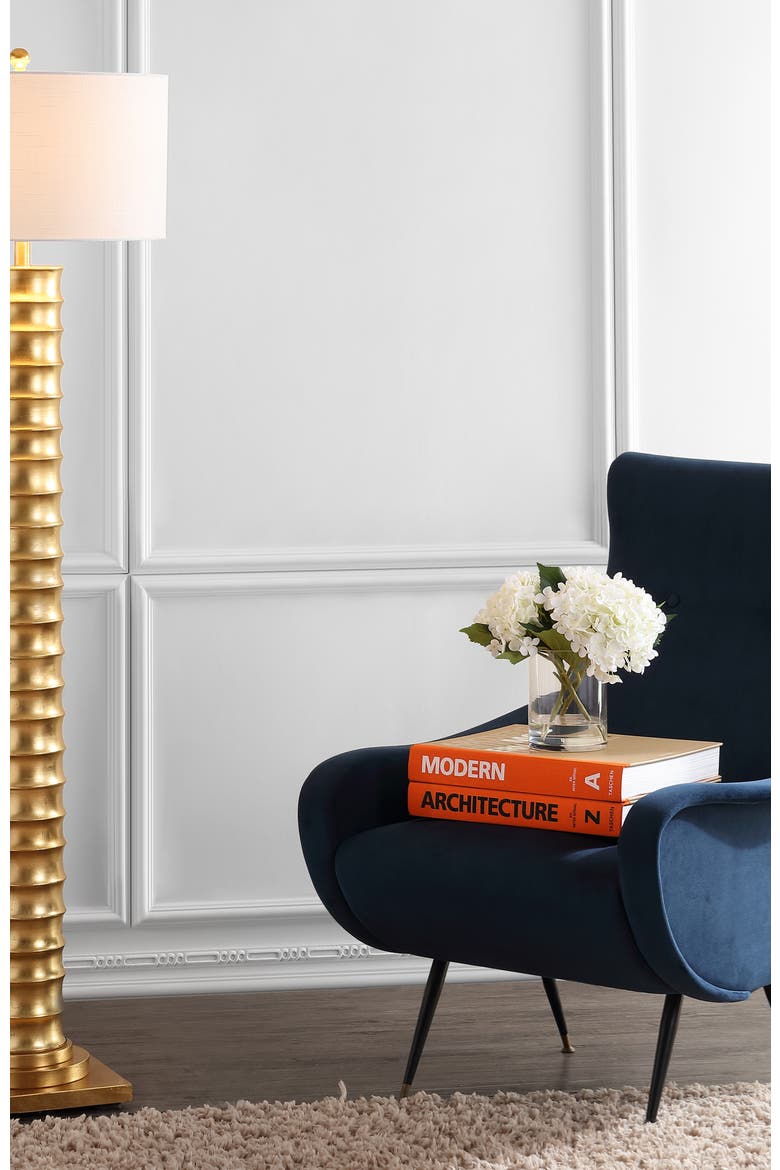 Serena 63" Metal LED Floor Lamp, Gold Painting, Alternate, color, Gold Painting