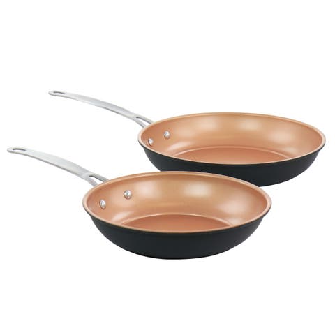 Chestnut 2 Piece Nonstick Carbon Steel Frying Pan Set