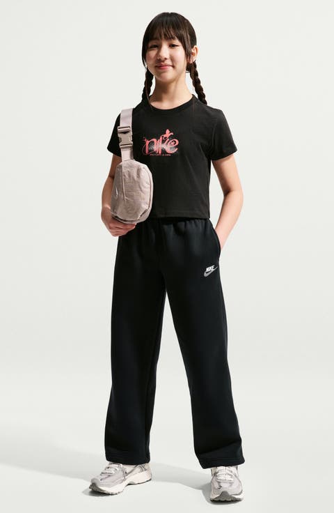 Kids' French Terry Wide Leg Pants