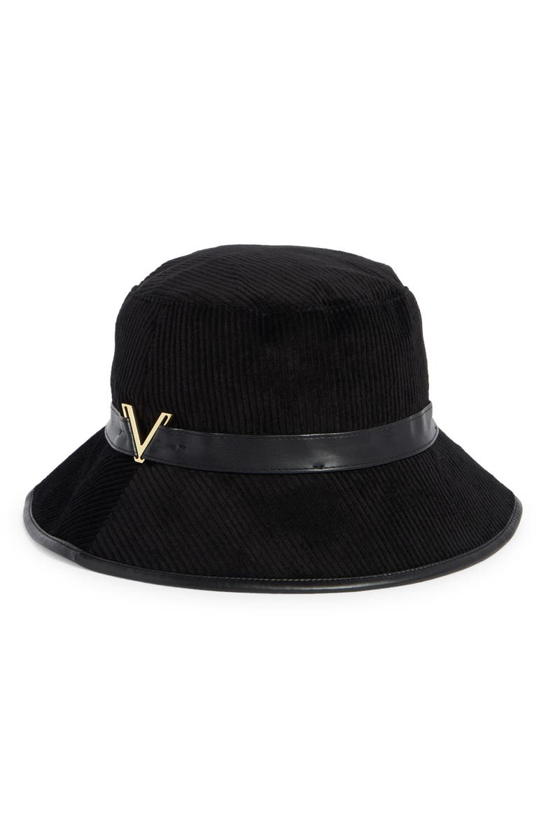 Vince Camuto Corduroy Bucket Hat, Main, color, Black
