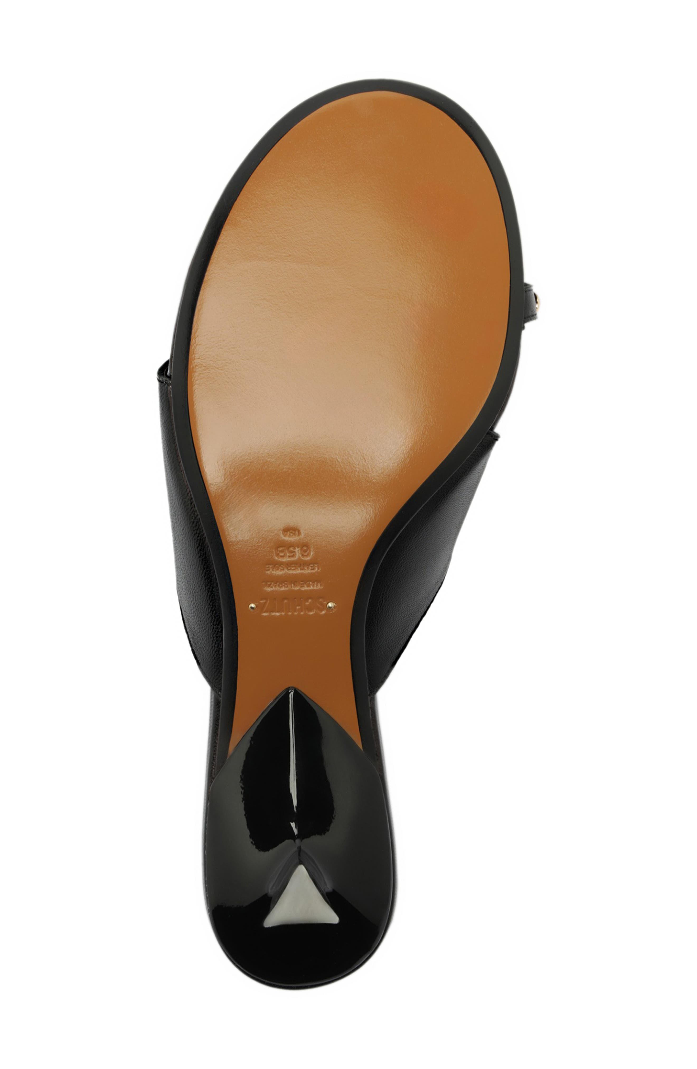 Schutz Elliote Kitten Heel Slide Sandal, Alternate, color, Black