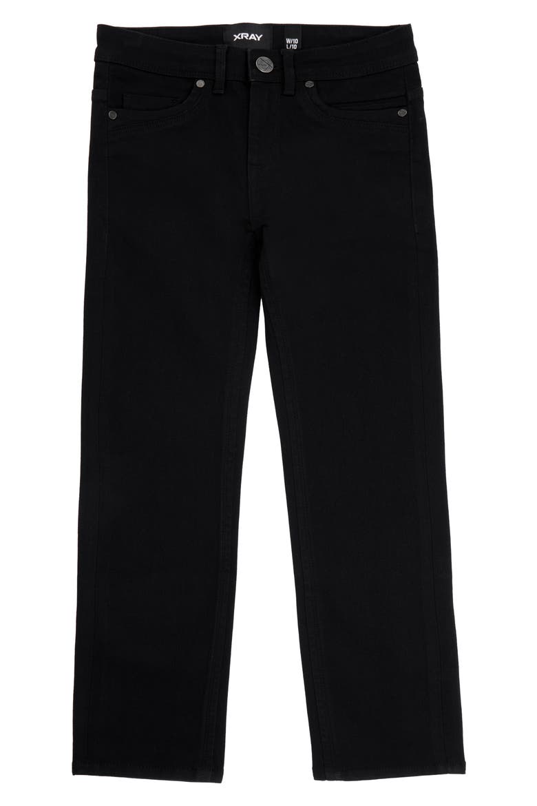 Kids' Stretch Straight Leg Jeans, Main, color, TENCEL BLACK