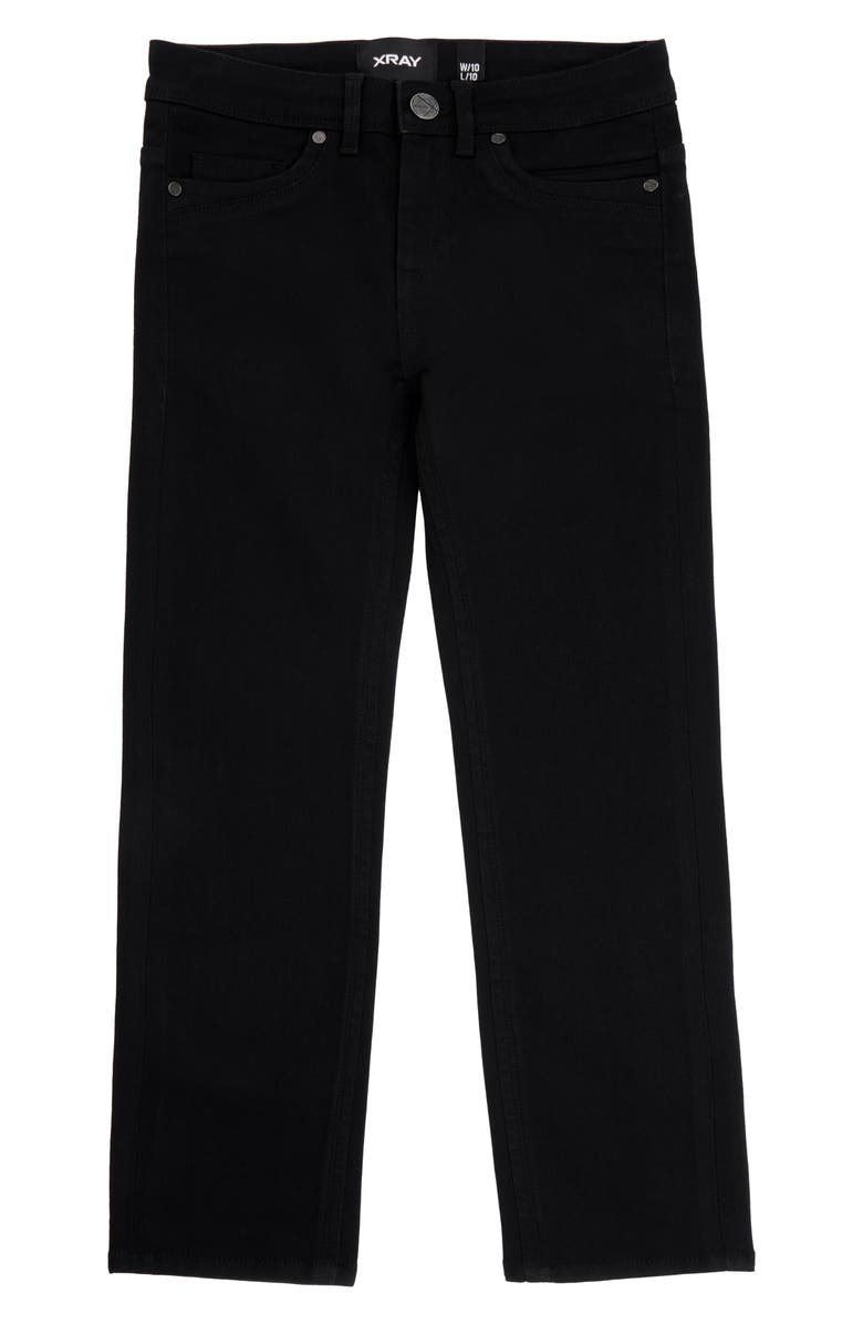 XRAY Kids' Stretch Straight Leg Jeans, Main, color, Tencel Black