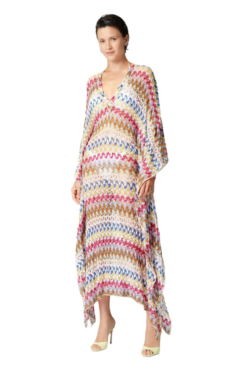 Missoni Long Kaftan In Lamé Viscose Lace, Main, color, 