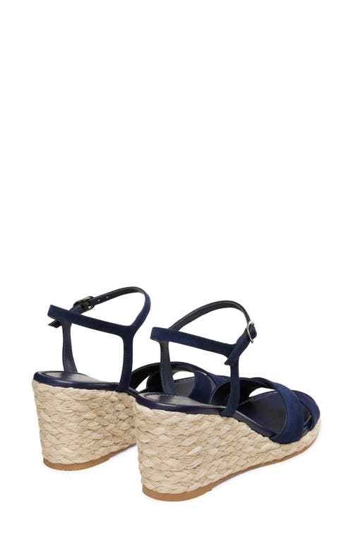 Stuart Weitzman Dayna Wedge Sandal In Nice Blue/natural
