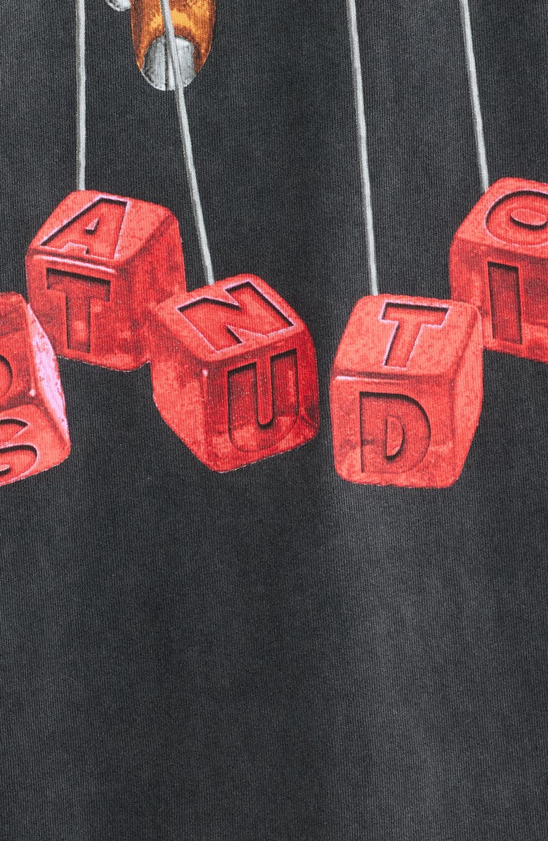 SANTO STUDIO Dice Hand Graphic T-Shirt, Alternate, color, Vintage Black