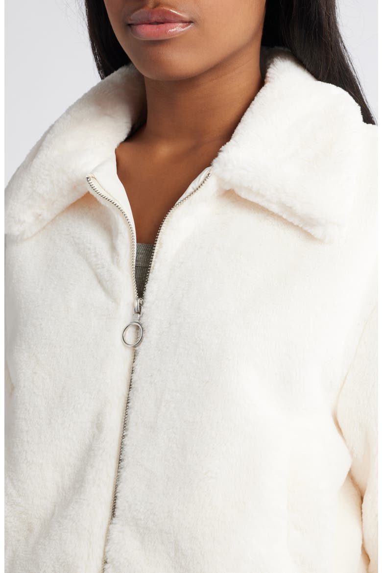 Faux Fur Jacket, Alternate, color, IVORY