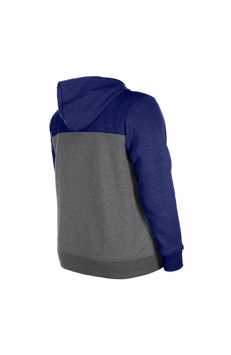New Era Women's New Era Royal Los Angeles Dodgers Plus Size Color Block Full-Zip Hoodie, Alternate, color,