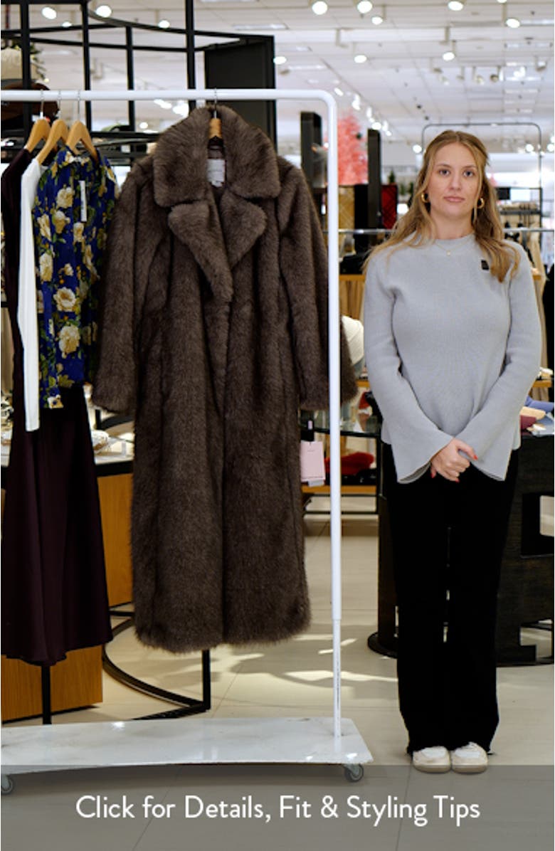 Faux Fur Longline Coat, sales video thumbnail