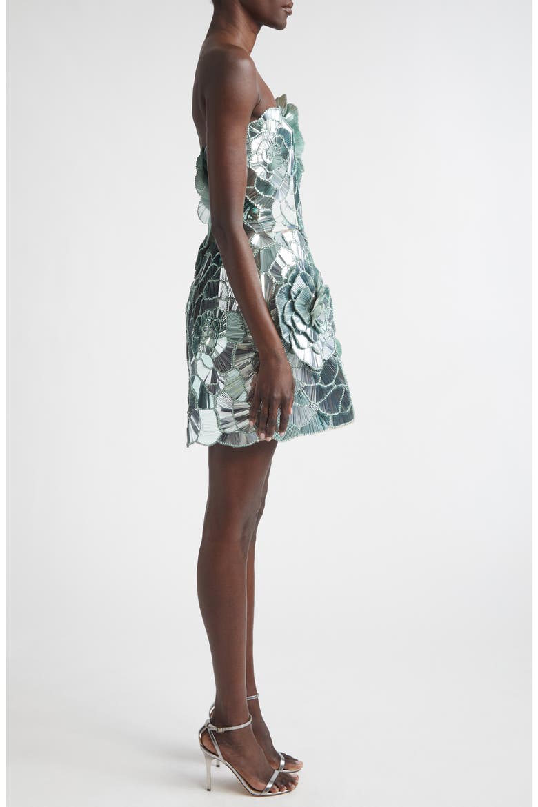 Geometric Sequin Cocktail Dress, Alternate, color, MINT