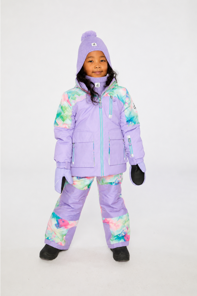 Play Diamond Jacket & Reinforced Pants Two Piece Snowsuit, Alternate, color, Multicolored with a Diamond