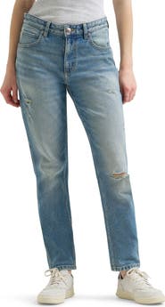 Lee Rider™ Ripped Slim Straight Leg Jeans